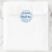 Babyblue Wedding - Save the Date Runder Aufkleber (Tasche)