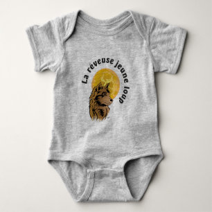 Babybody junger träumender Wolf Baby Strampler