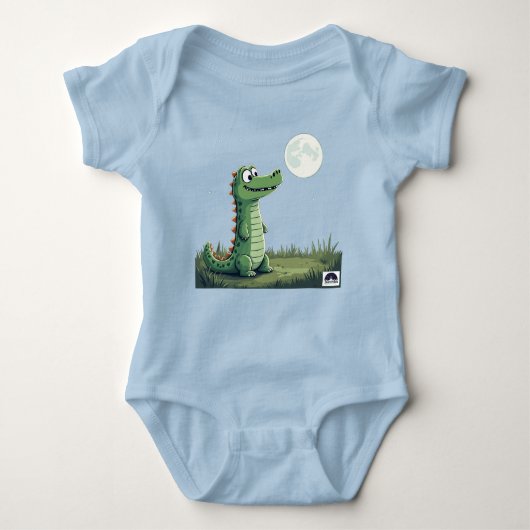 Babybody "Moonlight Croc" – Modell BC-2301 Baby Strampler (Vorderseite)