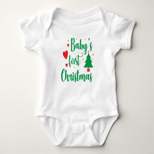 Babybodysuit für Weihnachten Baby Strampler (Vorderseite)