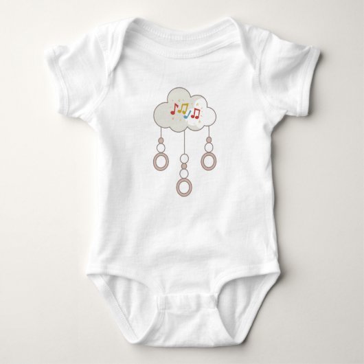 Babybodysuit Melody in den Wolken. Baby Strampler (Vorderseite)