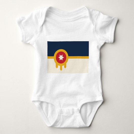 Babybodysuit mit Flagge von Tulsa, Oklahoma Baby Strampler (Vorderseite)