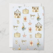 Babyboho-Babywäsche-Dusche Einladung (Rückseite)