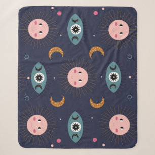 Babyboho, hippie chic Muster. Sherpadecke
