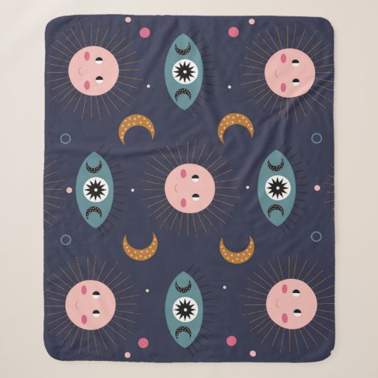 Babyboho, hippie chic Muster. Sherpadecke (Vorderseite)