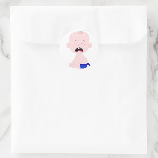 Babyboom-Sticker Runder Aufkleber (Tasche)