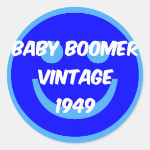 Babyboomer 1949 runder aufkleber