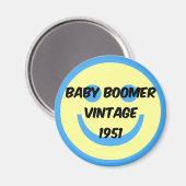 Babyboomer 1951 magnet (Vorderseite/Rückseite)