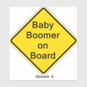 Babyboomer auf Board-Fensteraufkleber Aufkleber (Blatt)