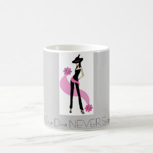 Babyboomer-Geschenke - eine wahre Diva Slurps NIE Kaffeetasse