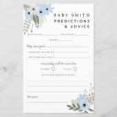 Babyboy Blue Floral Baby Shower Sheet (Vorderseite)