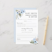 Babyboy Blue Floral Baby Shower Sheet