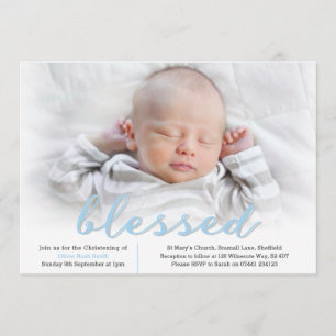 Babyboy Christening/Taufe Einladung