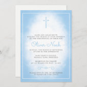Babyboy Christening/Taufe Einladung (Vorne/Hinten)