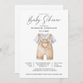 Babyboy-Dusche für Wasserfarben Einladung (Vorne/Hinten)