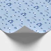 Babyboy Quilt Pattern Geschenkpapier (Ecke)