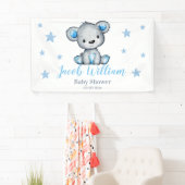 Babyboy Teddy Bär Banner Schildkrötendusche (Insitu)