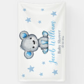 Babyboy Teddy Bär Banner Schildkrötendusche (Vertikal)