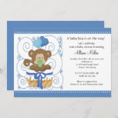 Babyboys-Dusche für Kleinkinder Einladung (Vorne/Hinten)