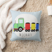 Babyboys Kinderzimmer für farbige Lokomotiven Kissen (Decke)