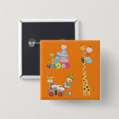 Babyboys mit Kinderzimmer-Train Giraffe und Wagon Button (Vorne & Hinten)