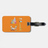 Babyboys mit Kinderzimmer-Train Giraffe und Wagon Gepäckanhänger (Rückseite horizontal)