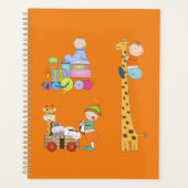 Babyboys mit Kinderzimmer-Train Giraffe und Wagon Planer (Vorderseite)