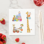 Babyboys mit Kinderzimmer-Train Giraffe und Wagon Serviette (Beispiel)