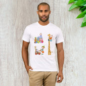 Babyboys mit Kinderzimmer-Train Giraffe und Wagon T-Shirt