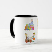 Babyboys mit Kinderzimmer-Train Giraffe und Wagon Tasse (Vorderseite Links)