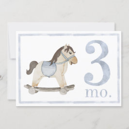 Babyboys Wasserfarben Meilenstein Drei Monate alte Einladung