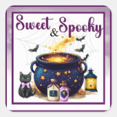 Babybrauen Quadratischer Aufkleber (Vorderseite)