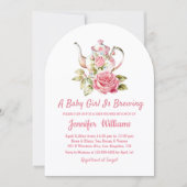 Babybrautee Party Mädchen Babydusche pink Einladung (Vorderseite)
