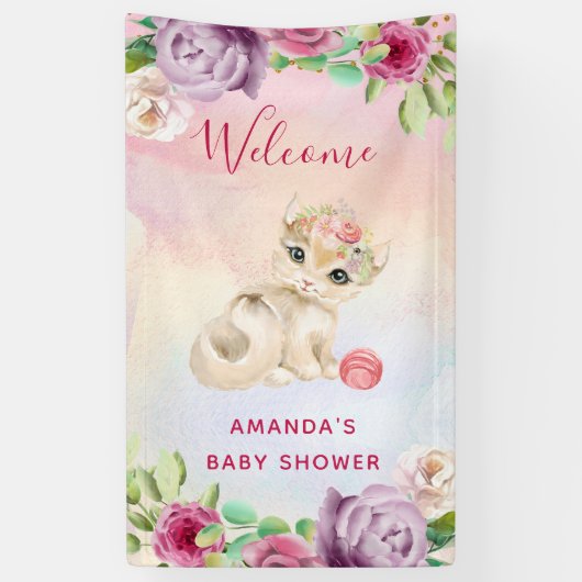 Babybrille und Blume Banner (Vertikal)
