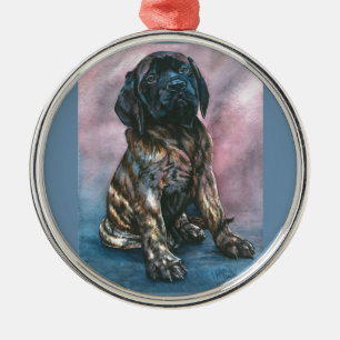 BabyBrindle Mastiff Ornament Aus Metall