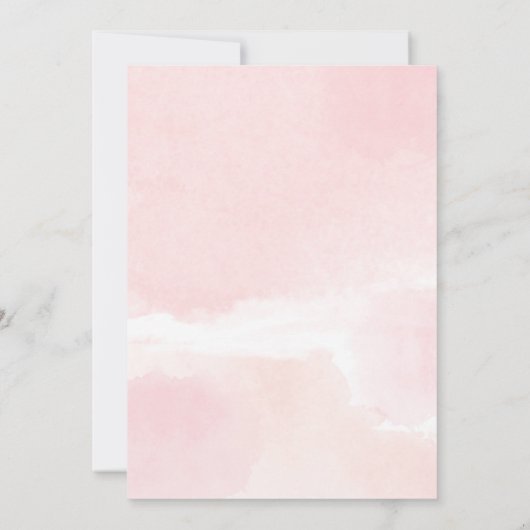 Babybrunch Rosa goldgrüne Mädchen Dusche Einladung (Rückseite)