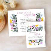 Babybuchanforderung Hübsche Wildblume Rasen Weiß Begleitkarte