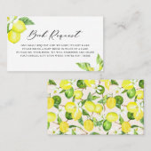 Babybuchanfrage für Wasserfarben-Zitronenblüten Platzkarte (Vorne/Hinten)