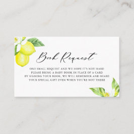 Babybuchanfrage für Wasserfarben-Zitronenblüten Platzkarte