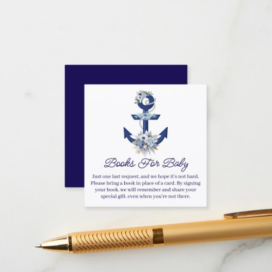 Babybücher, Blumenkochtopf, Babydusche Begleitkarte (Vorderseite/Rückseite Beispiel)