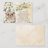 Babybücher für Igel mit Babyanfrage Begleitkarte (Vorne/Hinten)