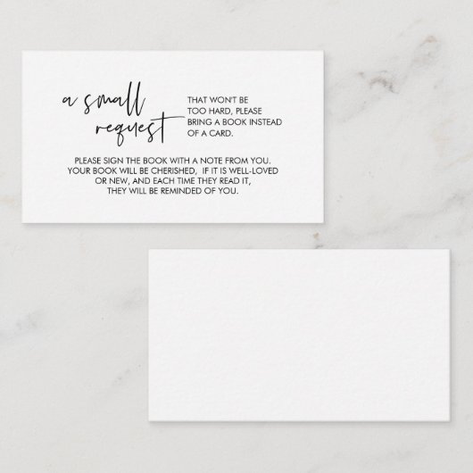 Babybücher, Moderne Min-Schriftart-Abschlusskarte Begleitkarte (Vorne/Hinten)