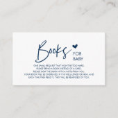 Babybücher, Modernes Minimalistisches Navy Blue Begleitkarte (Vorderseite)