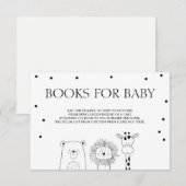 Babybücher Schwarz-weiße Tiere buchen Begleitkarte (Vorne/Hinten)