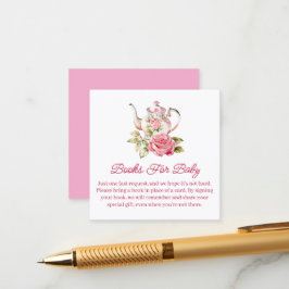 Babybücher, Tee-Party-Babydusche Begleitkarte