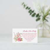 Babybücher, Tee-Party Mädchen Dusche pink Begleitkarte (Stehend Vorderseite)