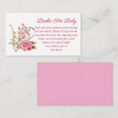 Babybücher, Tee-Party Mädchen Dusche pink Begleitkarte (Vorne/Hinten)