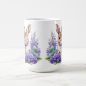 Babybunny mit violetten Blumen 15 oz Tasse (Mittel)