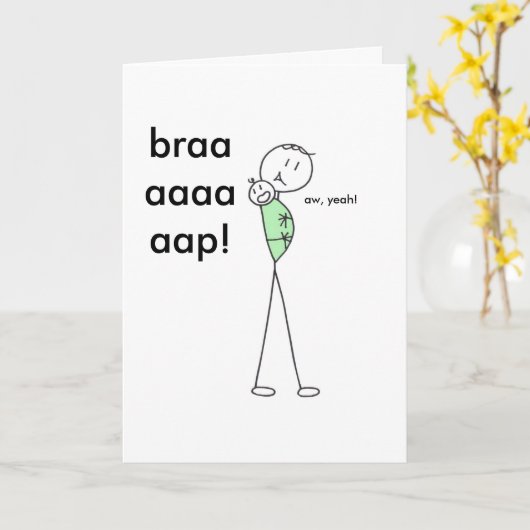 BabyBurp Karte (Gelbe Blume)