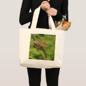 BabyChipmunk in einem Baum Jumbo Stoffbeutel (Vorderseite (Produkt))